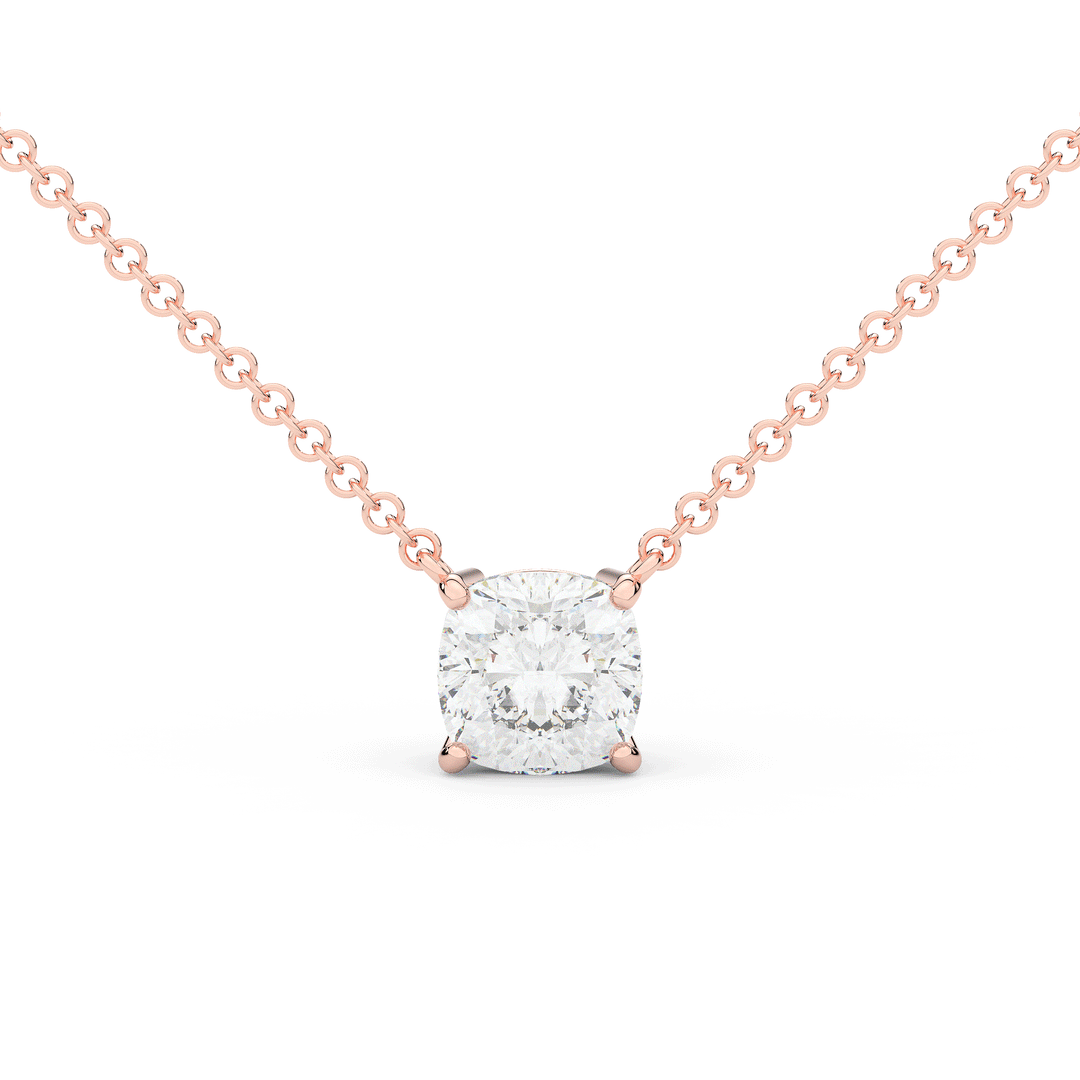 2.00CT CUSHION CERTIFIED LAB DIAMOND SOLITAIRE PENDANT - Nazarelle
