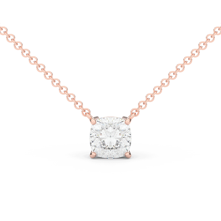 2.00CT CUSHION CERTIFIED LAB DIAMOND SOLITAIRE PENDANT - Nazarelle