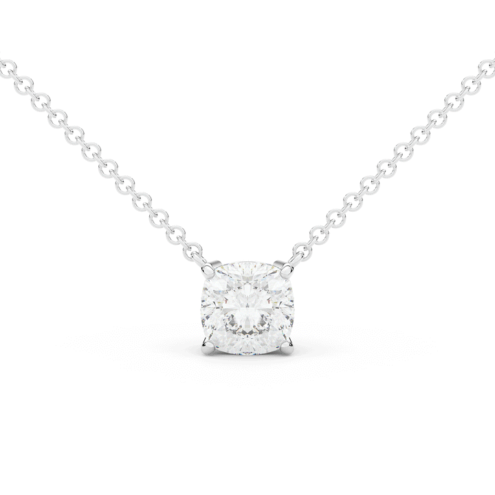 2.00CT CUSHION CERTIFIED LAB DIAMOND SOLITAIRE PENDANT - Nazarelle