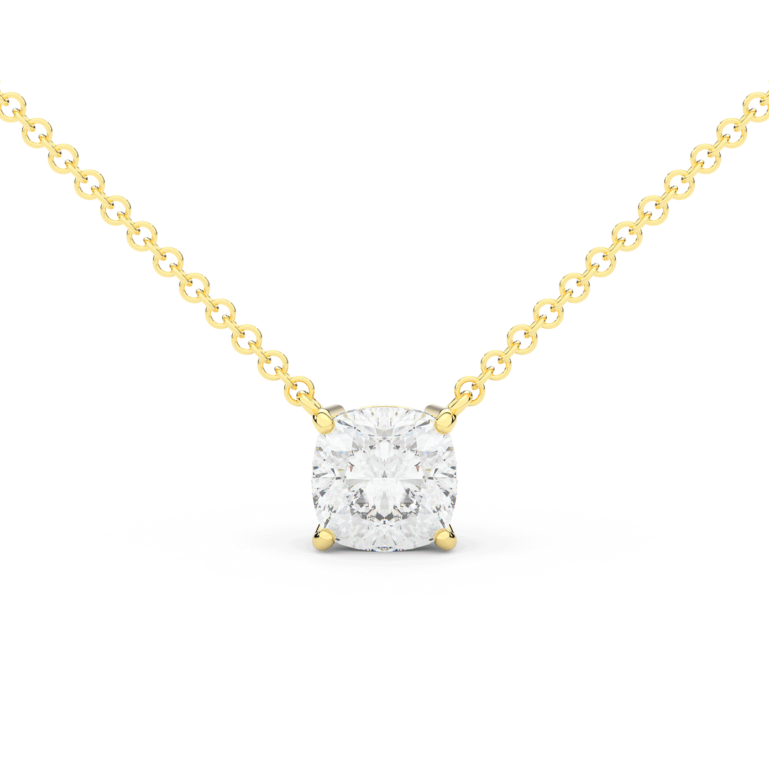 2.00CT CUSHION CERTIFIED LAB DIAMOND SOLITAIRE PENDANT - Nazarelle