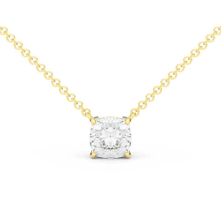 2.00CT CUSHION CERTIFIED LAB DIAMOND SOLITAIRE PENDANT - Nazarelle