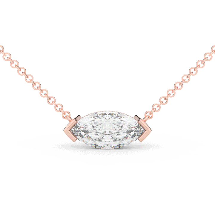 2.00CT MARQUISE CERTIFIED LAB DIAMOND SOLITAIRE PENDANT - Nazarelle