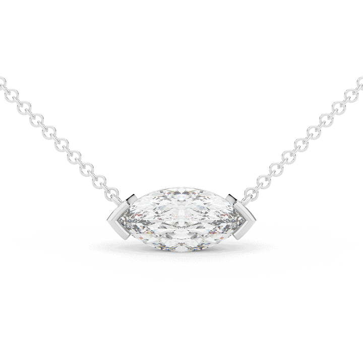 2.00CT MARQUISE CERTIFIED LAB DIAMOND SOLITAIRE PENDANT - Nazarelle