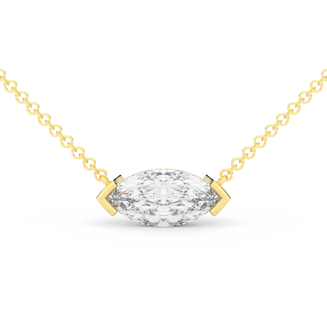 2.00CT MARQUISE CERTIFIED LAB DIAMOND SOLITAIRE PENDANT - Nazarelle