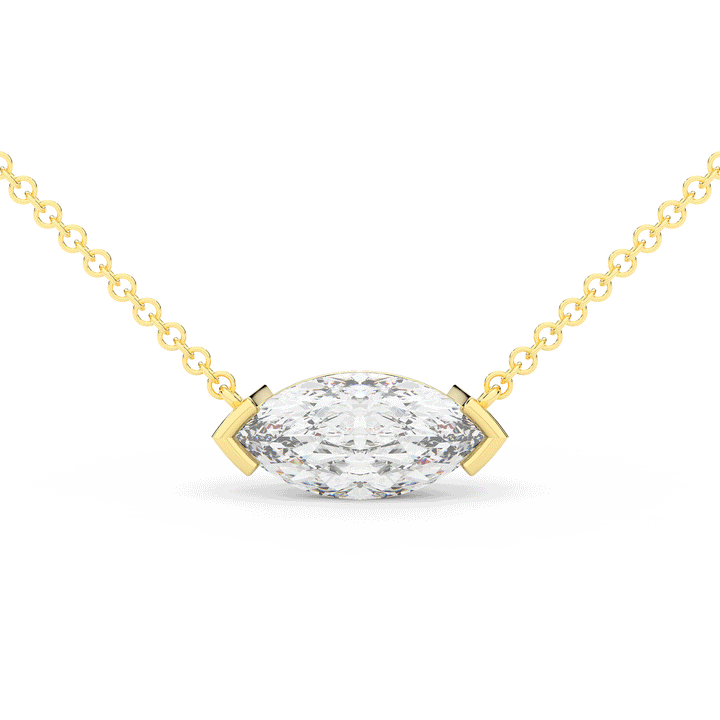 2.00CT MARQUISE CERTIFIED LAB DIAMOND SOLITAIRE PENDANT - Nazarelle