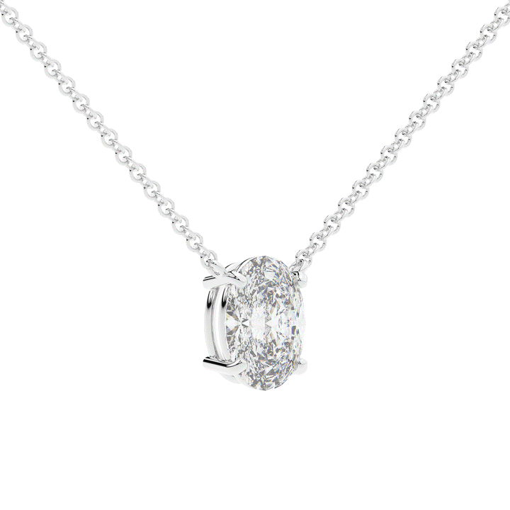 2.00CT OVAL CERTIFIED LAB DIAMOND SOLITAIRE PENDANT - Nazarelle