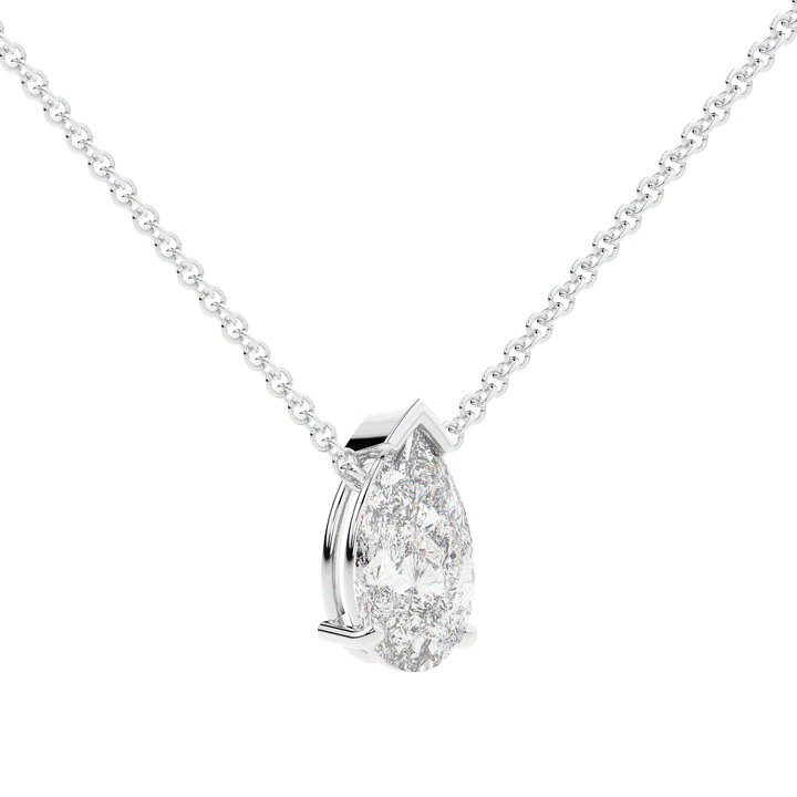 2.00CT PEAR CERTIFIED LAB DIAMOND SOLITAIRE PENDANT - Nazarelle