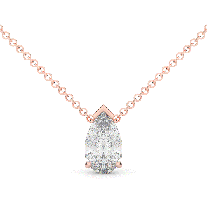 2.00CT PEAR CERTIFIED LAB DIAMOND SOLITAIRE PENDANT - Nazarelle