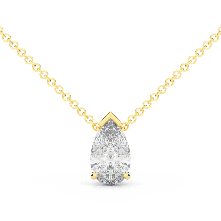2.00CT PEAR CERTIFIED LAB DIAMOND SOLITAIRE PENDANT - Nazarelle