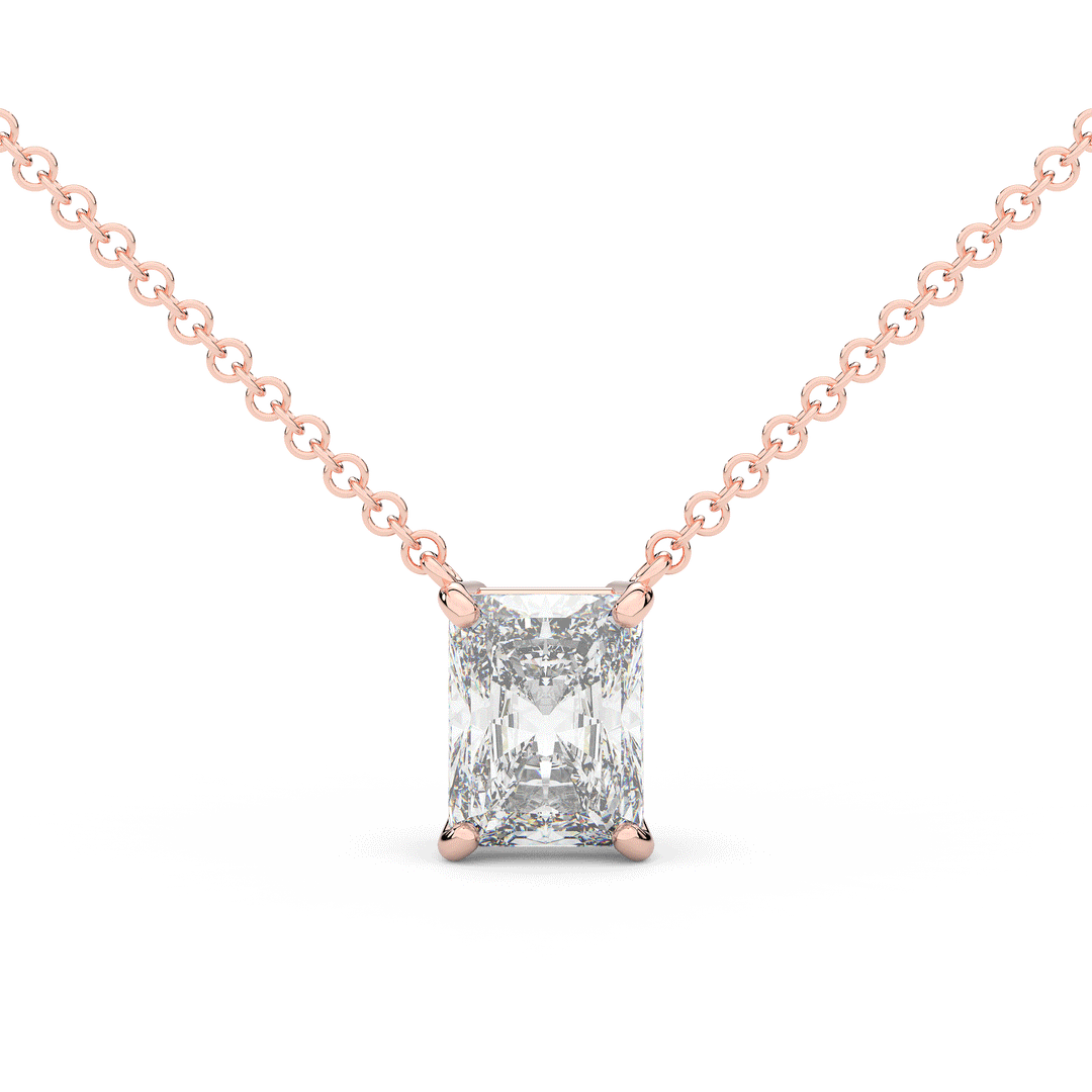 2.00CT CERTIFIED RADIANT LAB DIAMOND SOLITAIRE PENDANT - Nazarelle