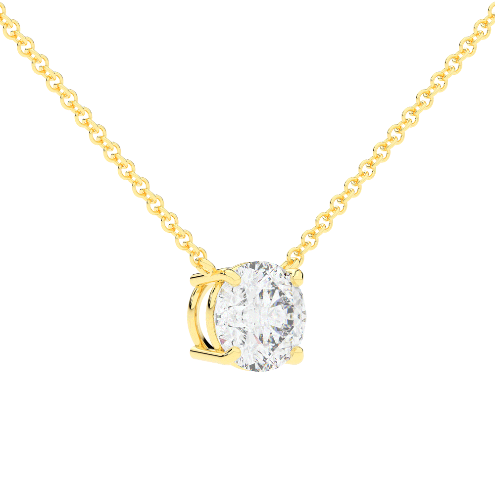 2.00CT ROUND CERTIFIED LAB DIAMOND SOLITAIRE PENDANT - Nazarelle