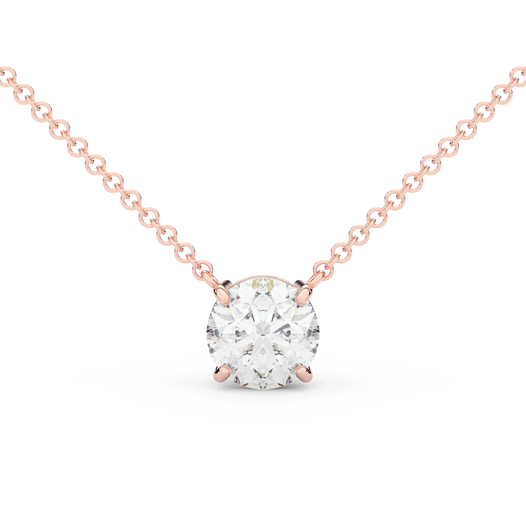 2.00CT ROUND CERTIFIED LAB DIAMOND SOLITAIRE PENDANT - Nazarelle
