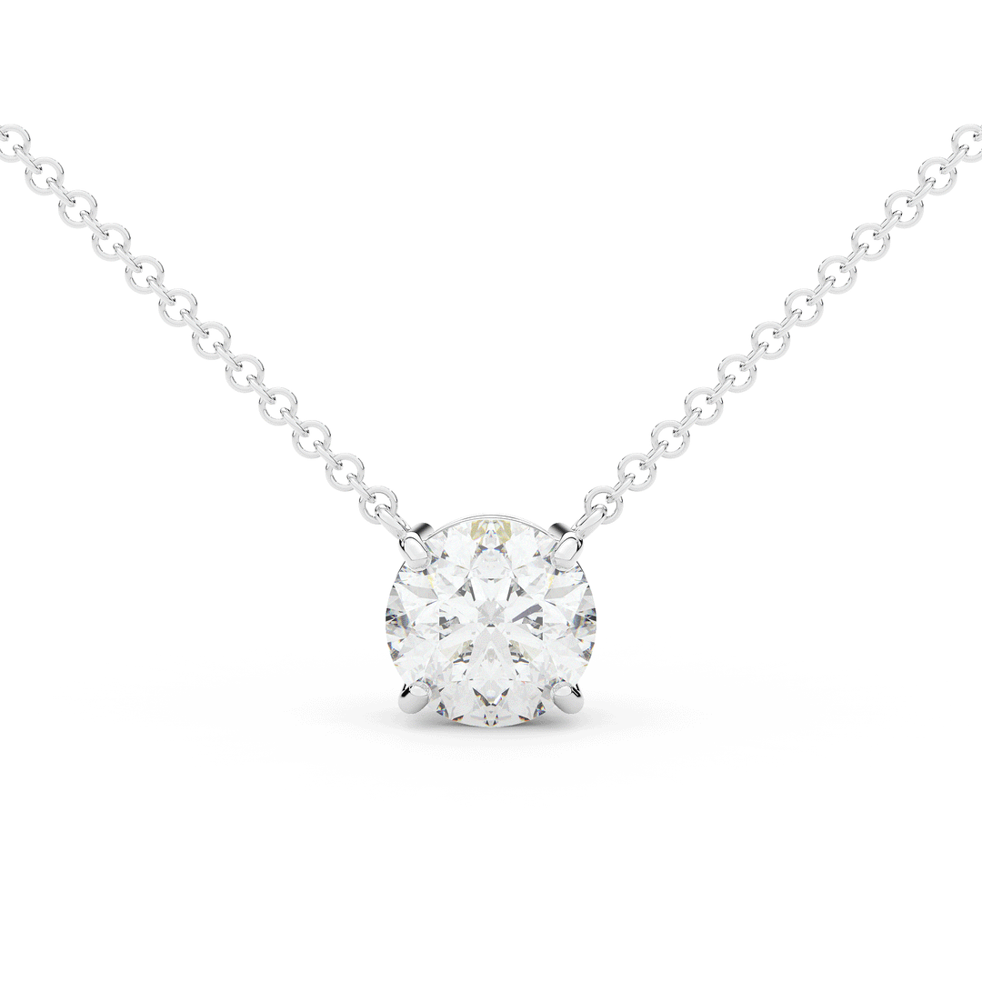 2.00CT ROUND CERTIFIED LAB DIAMOND SOLITAIRE PENDANT - Nazarelle