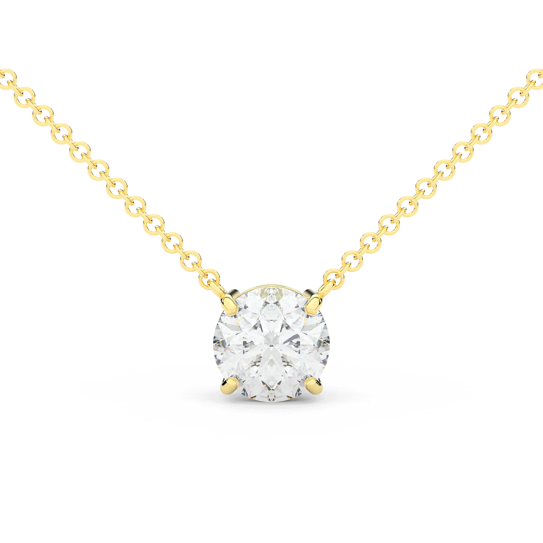 2.00CT ROUND CERTIFIED LAB DIAMOND SOLITAIRE PENDANT - Nazarelle