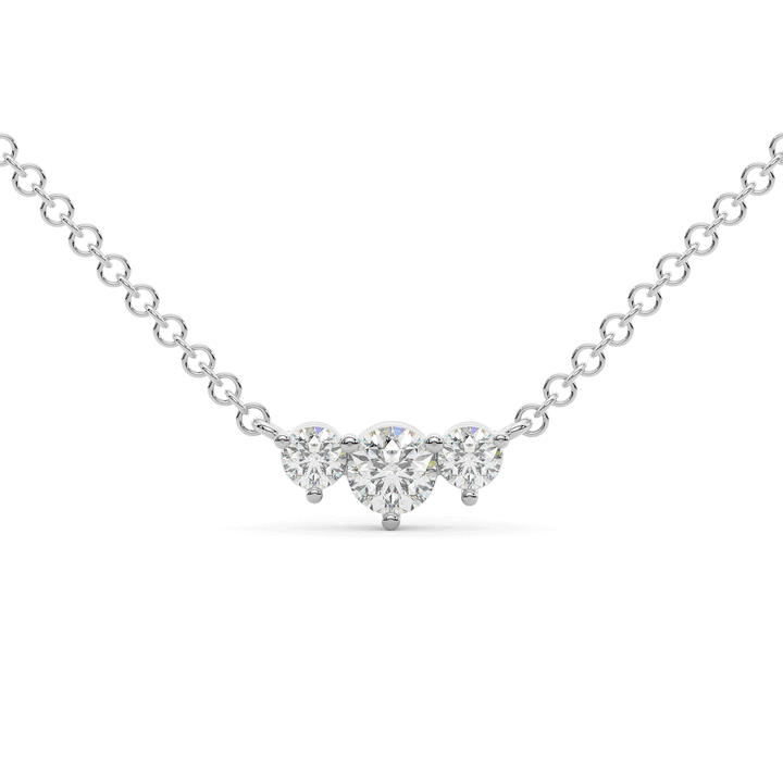 0.45CT.TW 3 ROUND LAB DIAMOND PAST PRESENT FUTURE PENDANT - Nazarelle