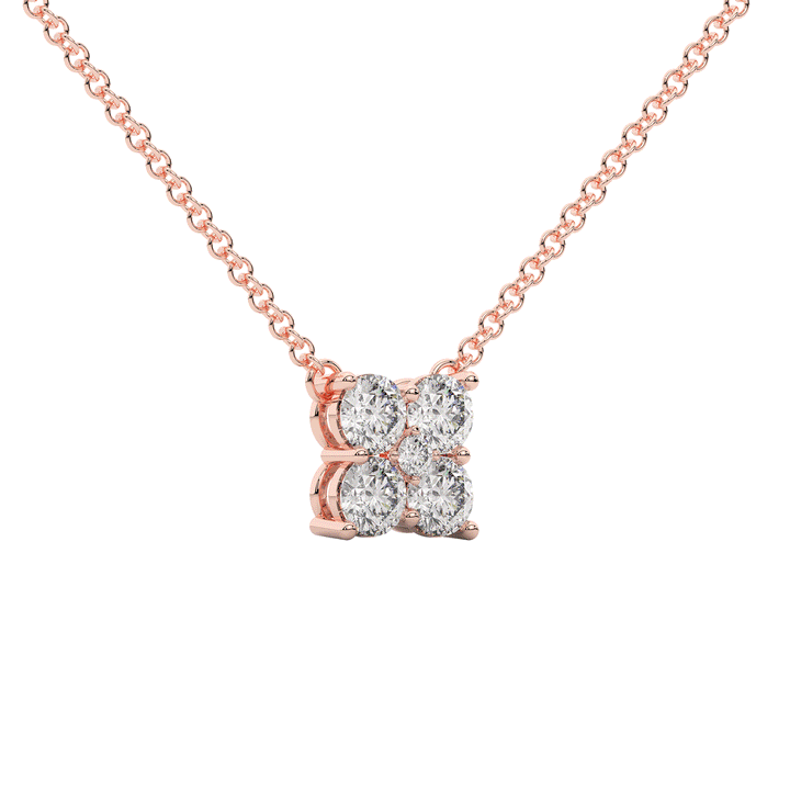 0.90CT.TW 5 LAB DIAMOND CLUSTER PENDANT - Nazarelle