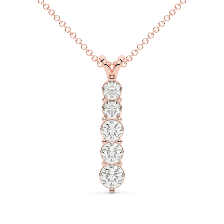 2.15CT.TW 5 LAB DIAMOND PAST PRESENT AND FUTURE PENDANT - Nazarelle