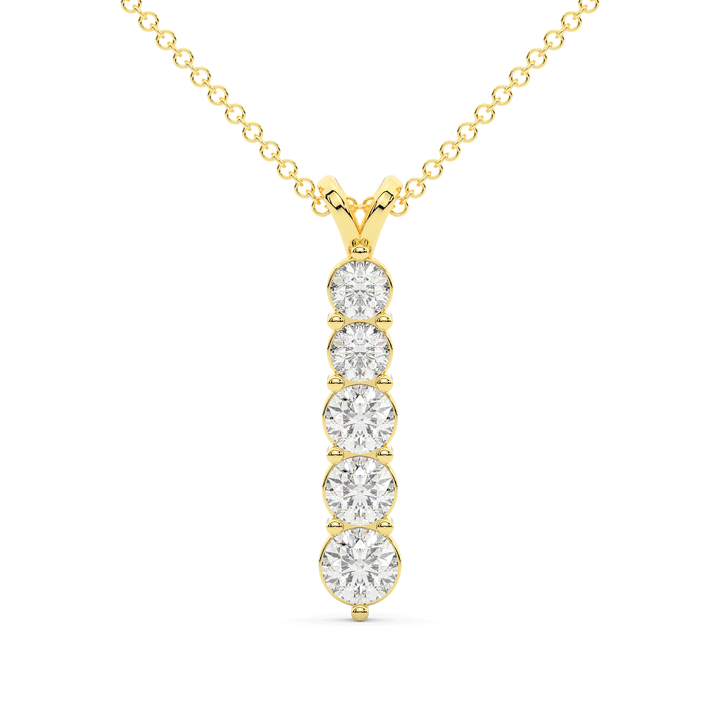 2.15CT.TW 5 LAB DIAMOND PAST PRESENT AND FUTURE PENDANT - Nazarelle