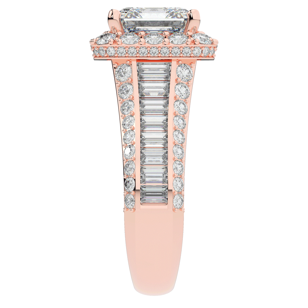 6.10CT.TW ASCHER LAB DIAMOND HALO ENGAGEMENT RING - Nazarelle