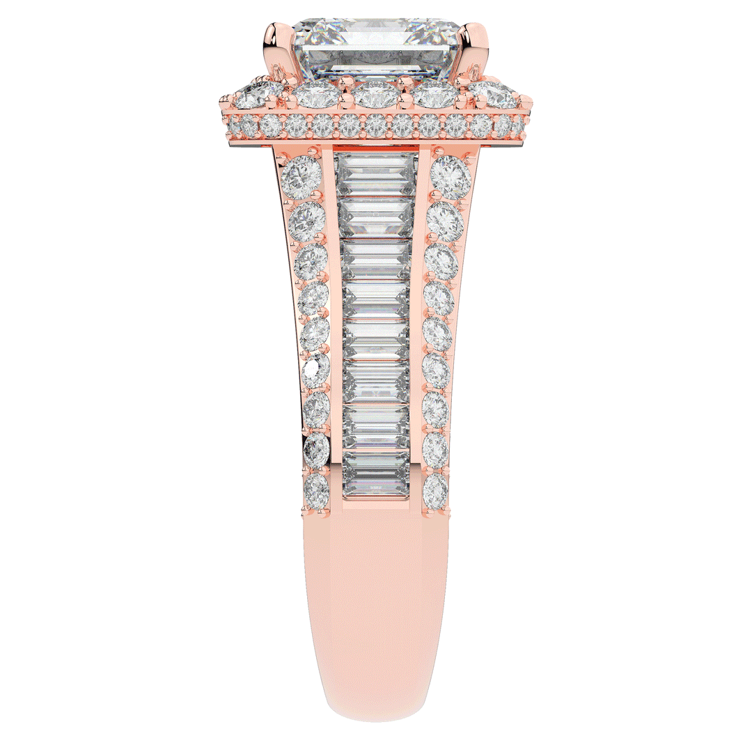 6.10CT.TW ASCHER LAB DIAMOND HALO ENGAGEMENT RING - Nazarelle