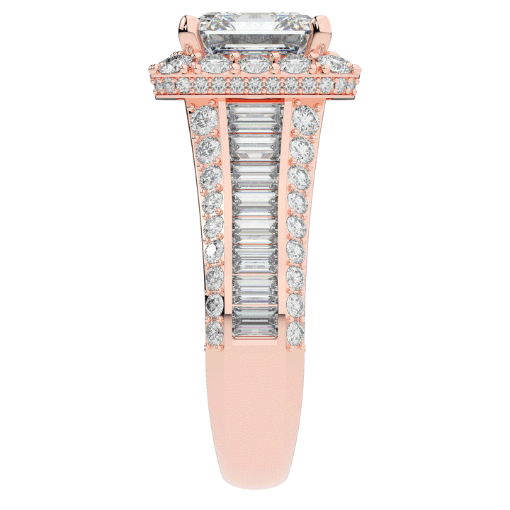 6.10CT.TW ASCHER LAB DIAMOND HALO ENGAGEMENT RING - Nazarelle
