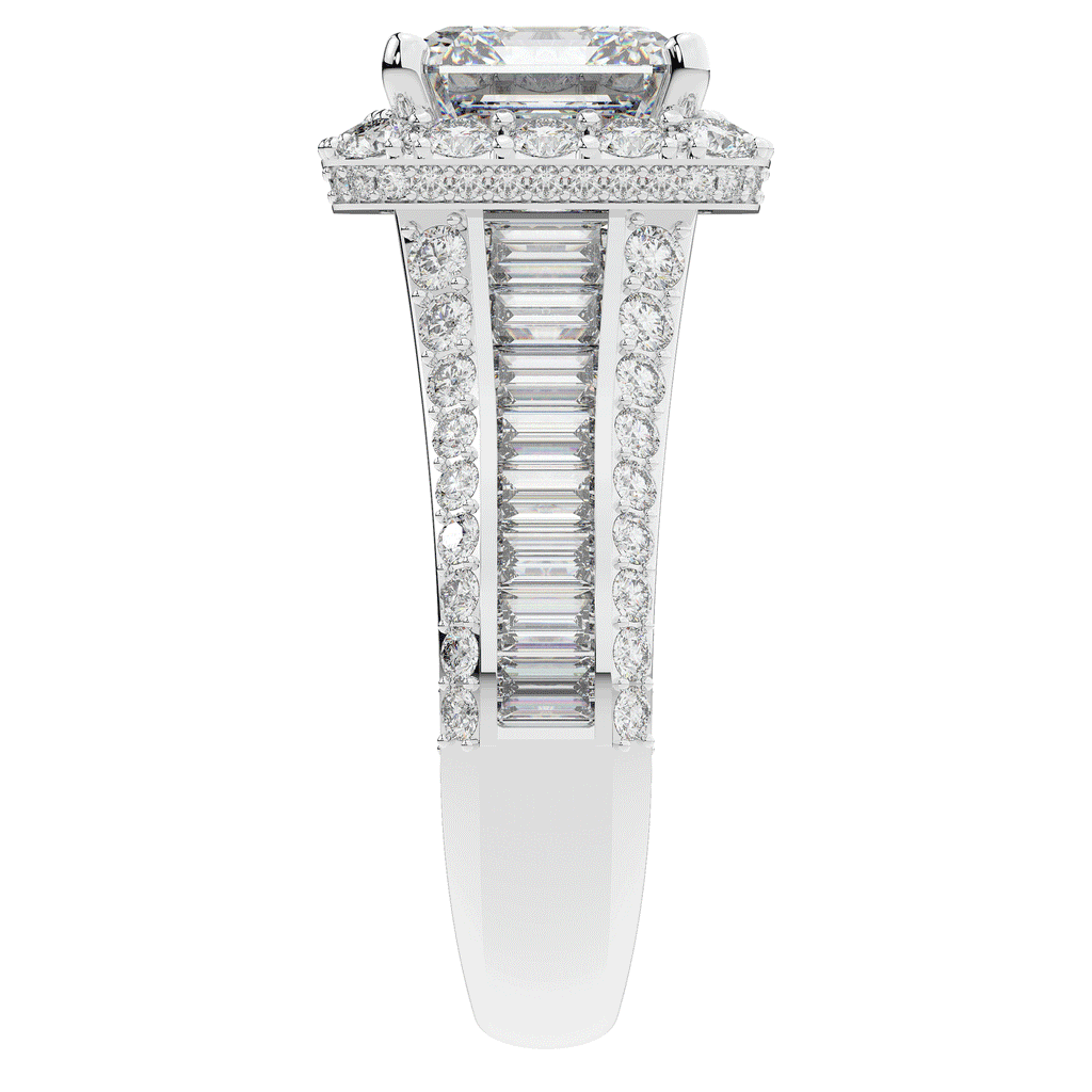 6.10CT.TW ASCHER LAB DIAMOND HALO ENGAGEMENT RING - Nazarelle
