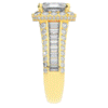 6.10CT.TW ASCHER LAB DIAMOND HALO ENGAGEMENT RING - Nazarelle
