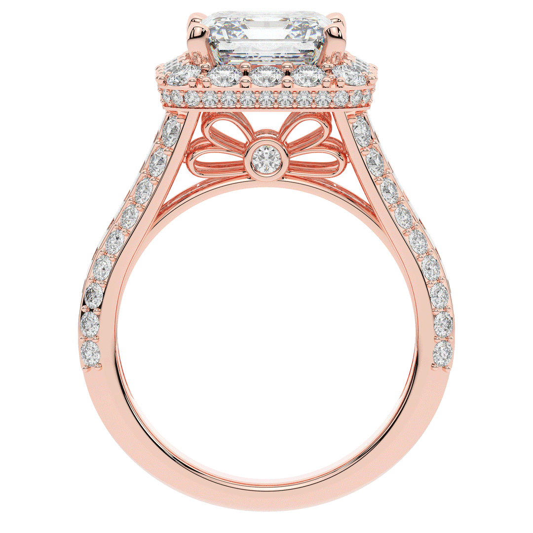 6.10CT.TW ASCHER LAB DIAMOND HALO ENGAGEMENT RING - Nazarelle
