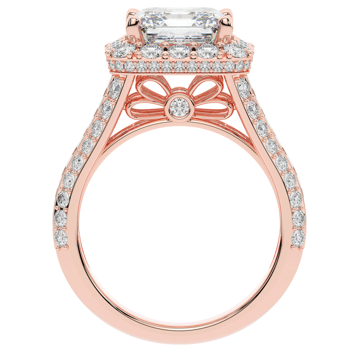 6.10CT.TW ASCHER LAB DIAMOND HALO ENGAGEMENT RING - Nazarelle