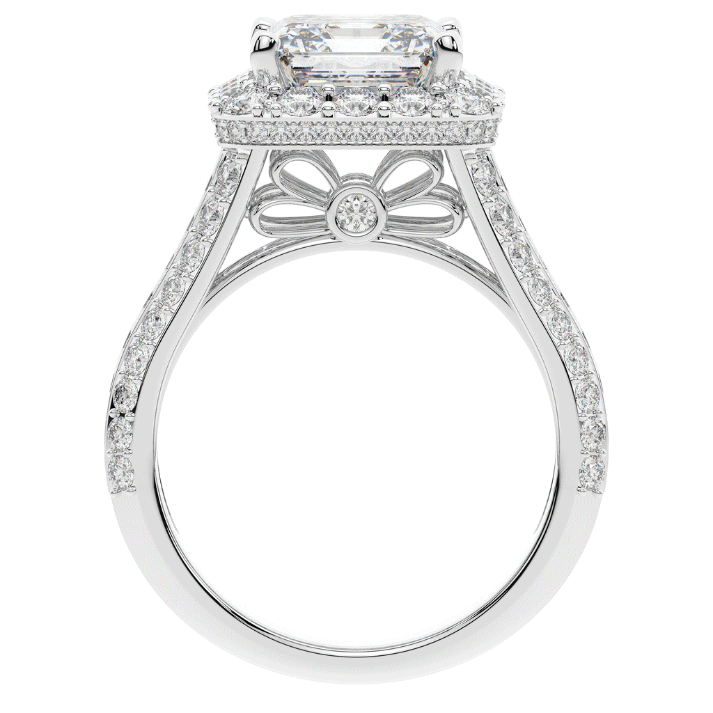 6.10CT.TW ASCHER LAB DIAMOND HALO ENGAGEMENT RING - Nazarelle