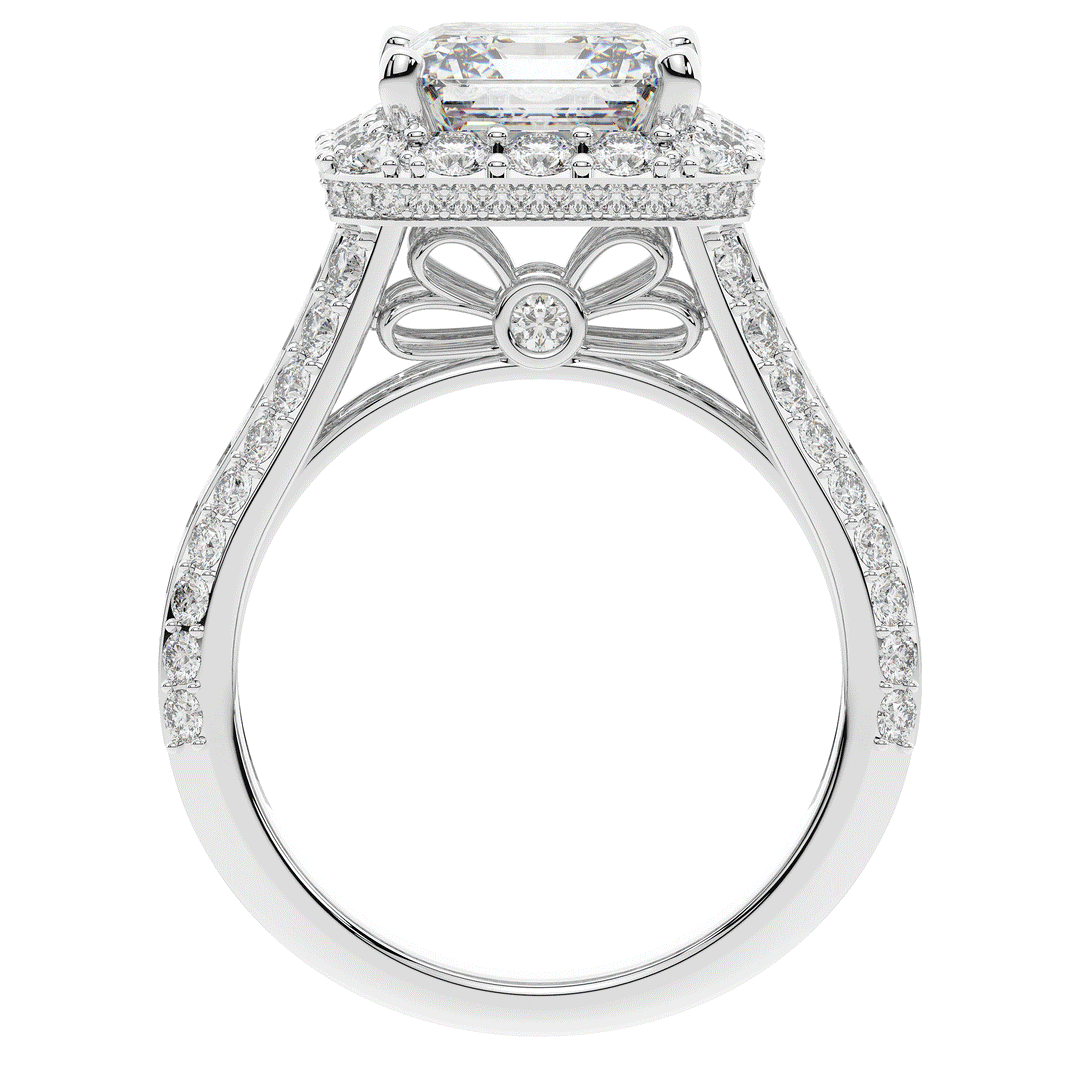 6.10CT.TW ASCHER LAB DIAMOND HALO ENGAGEMENT RING - Nazarelle