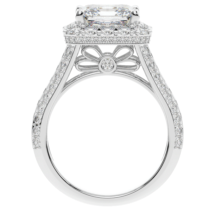 6.10CT.TW ASCHER LAB DIAMOND HALO ENGAGEMENT RING - Nazarelle