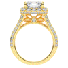 6.10CT.TW ASCHER LAB DIAMOND HALO ENGAGEMENT RING - Nazarelle