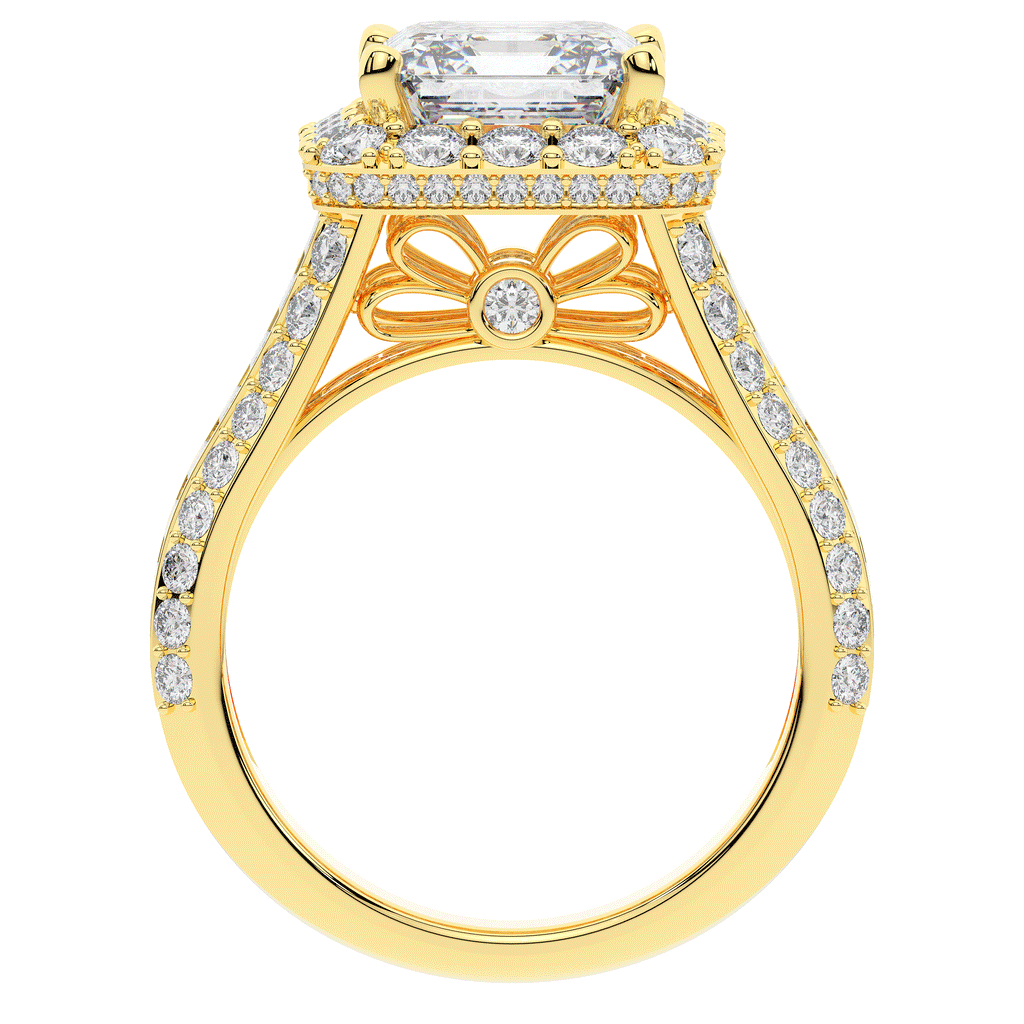 6.10CT.TW ASCHER LAB DIAMOND HALO ENGAGEMENT RING - Nazarelle