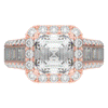 6.10CT.TW ASCHER LAB DIAMOND HALO ENGAGEMENT RING - Nazarelle