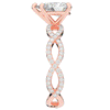 1.30CT.TW PEAR LAB DIAMOND TWIST BAND ENGAGEMENT RING - Nazarelle