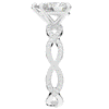 1.30CT.TW PEAR LAB DIAMOND TWIST BAND ENGAGEMENT RING - Nazarelle