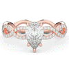 1.30CT.TW PEAR LAB DIAMOND TWIST BAND ENGAGEMENT RING - Nazarelle