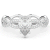 1.30CT.TW PEAR LAB DIAMOND TWIST BAND ENGAGEMENT RING - Nazarelle