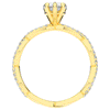 1.30CT.TW PEAR LAB DIAMOND TWIST BAND ENGAGEMENT RING - Nazarelle