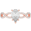1.30CT.TW PEAR LAB DIAMOND TWIST BAND ENGAGEMENT RING - Nazarelle
