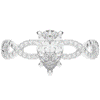 1.30CT.TW PEAR LAB DIAMOND TWIST BAND ENGAGEMENT RING - Nazarelle