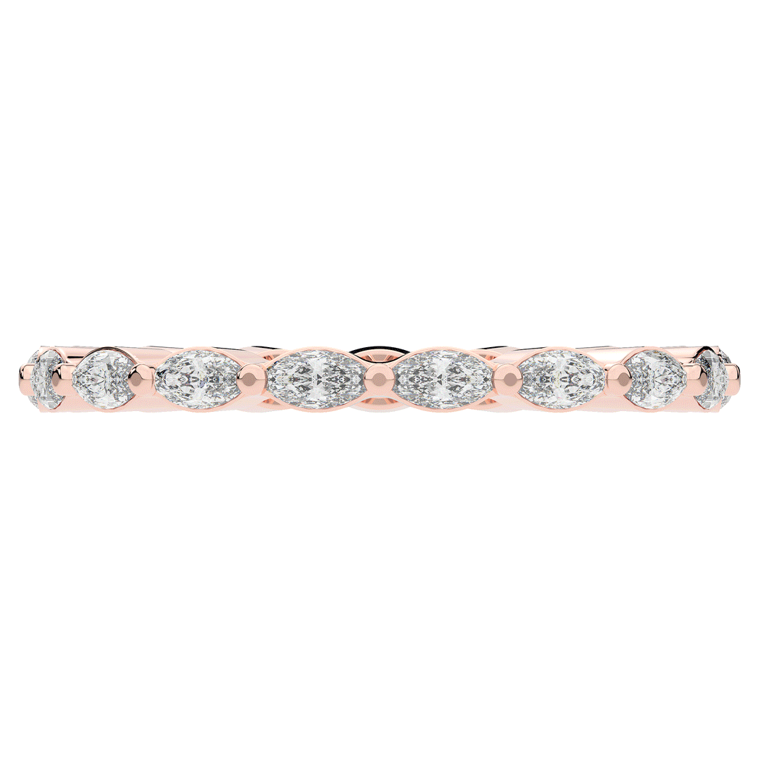 0.90CT.TW MARQUISE LAB DIAMOND ETERNITY WEDDING BAND - Nazarelle