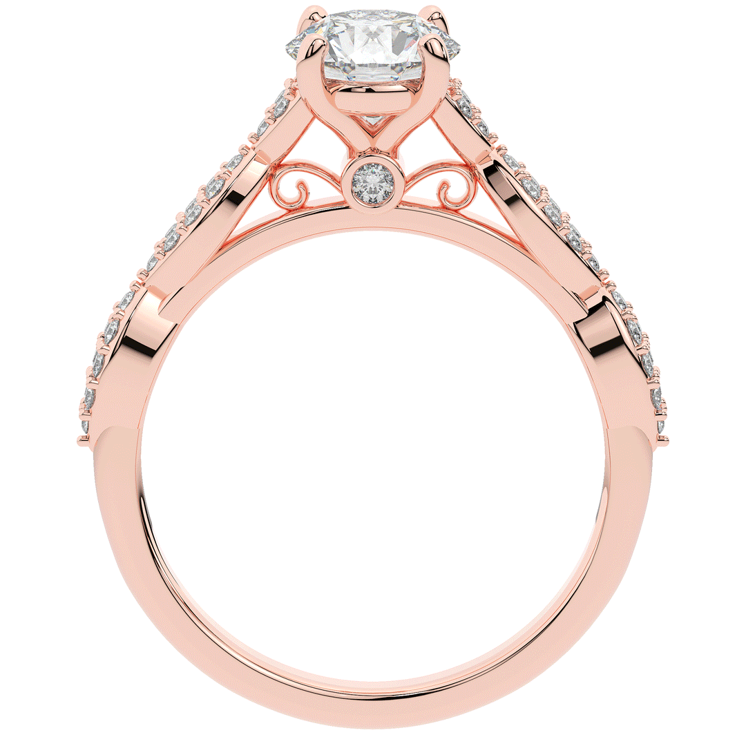 1.20CT.TW ROUND LAB DIAMOND SOLITAIRE ENGAGEMENT RING - Nazarelle