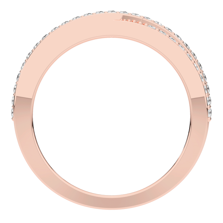 0.25CT.TW LAB DIAMOND TWIST WEDDING BAND* - Nazarelle