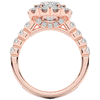 3.45CT.TW CUSHION LAB DIAMOND HALO ENGAGEMENT RING - Nazarelle