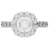 3.45CT.TW CUSHION LAB DIAMOND HALO ENGAGEMENT RING - Nazarelle