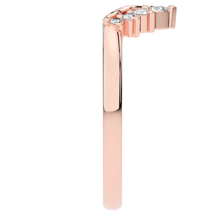 0.15CT.TW ROUND LAB DIAMOND TIARA WEDDING BAND* - Nazarelle