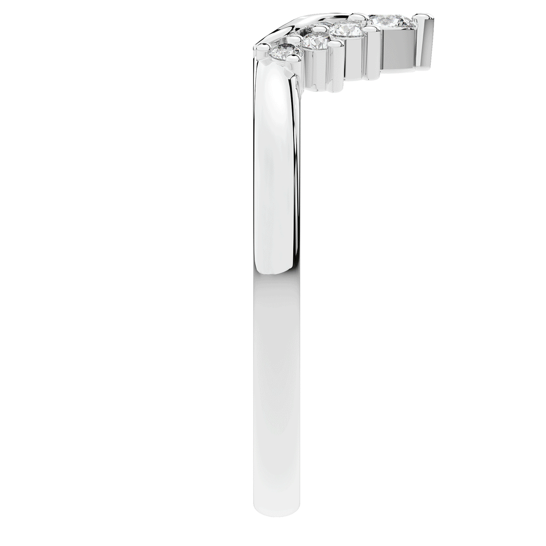 0.15CT.TW ROUND LAB DIAMOND TIARA WEDDING BAND* - Nazarelle