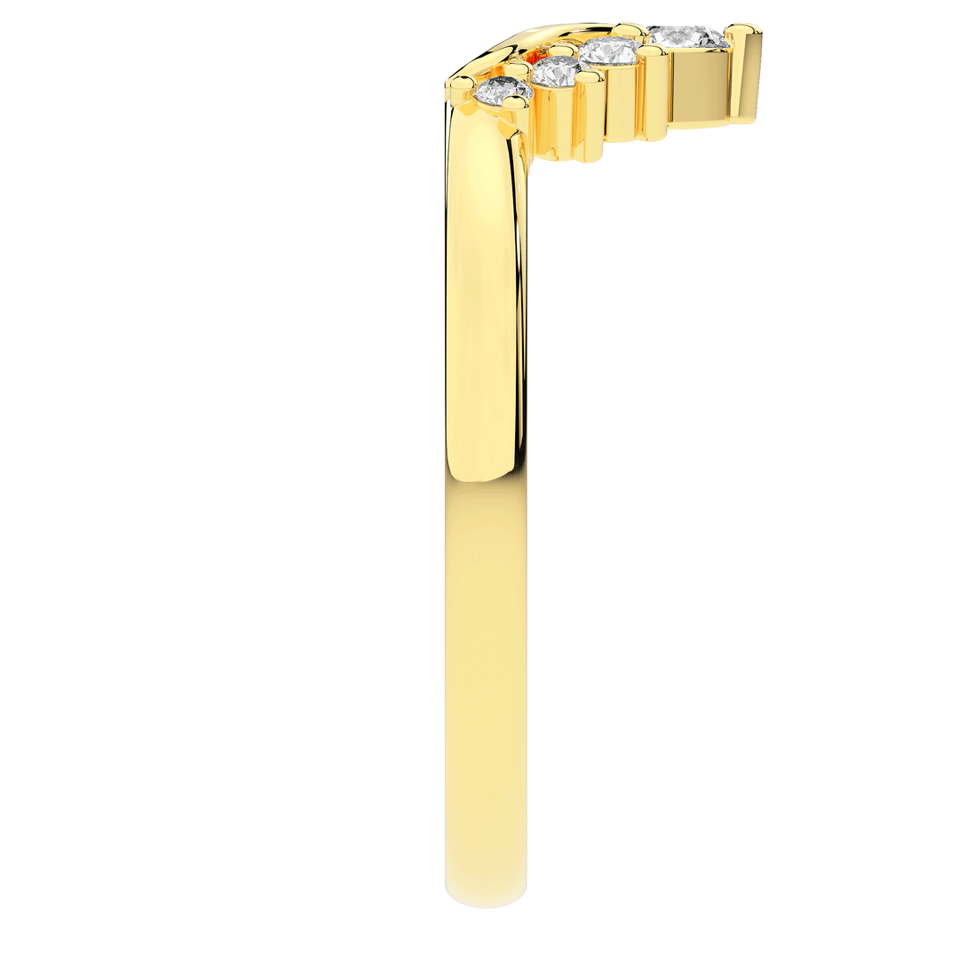 0.15CT.TW ROUND LAB DIAMOND TIARA WEDDING BAND* - Nazarelle